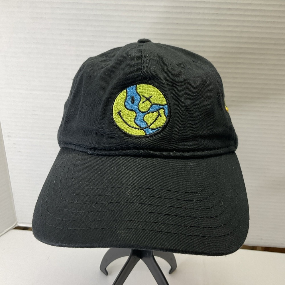 Smile‎ World Hat Cap Adjustable Trucker Black Kind And Flower Power Logo
